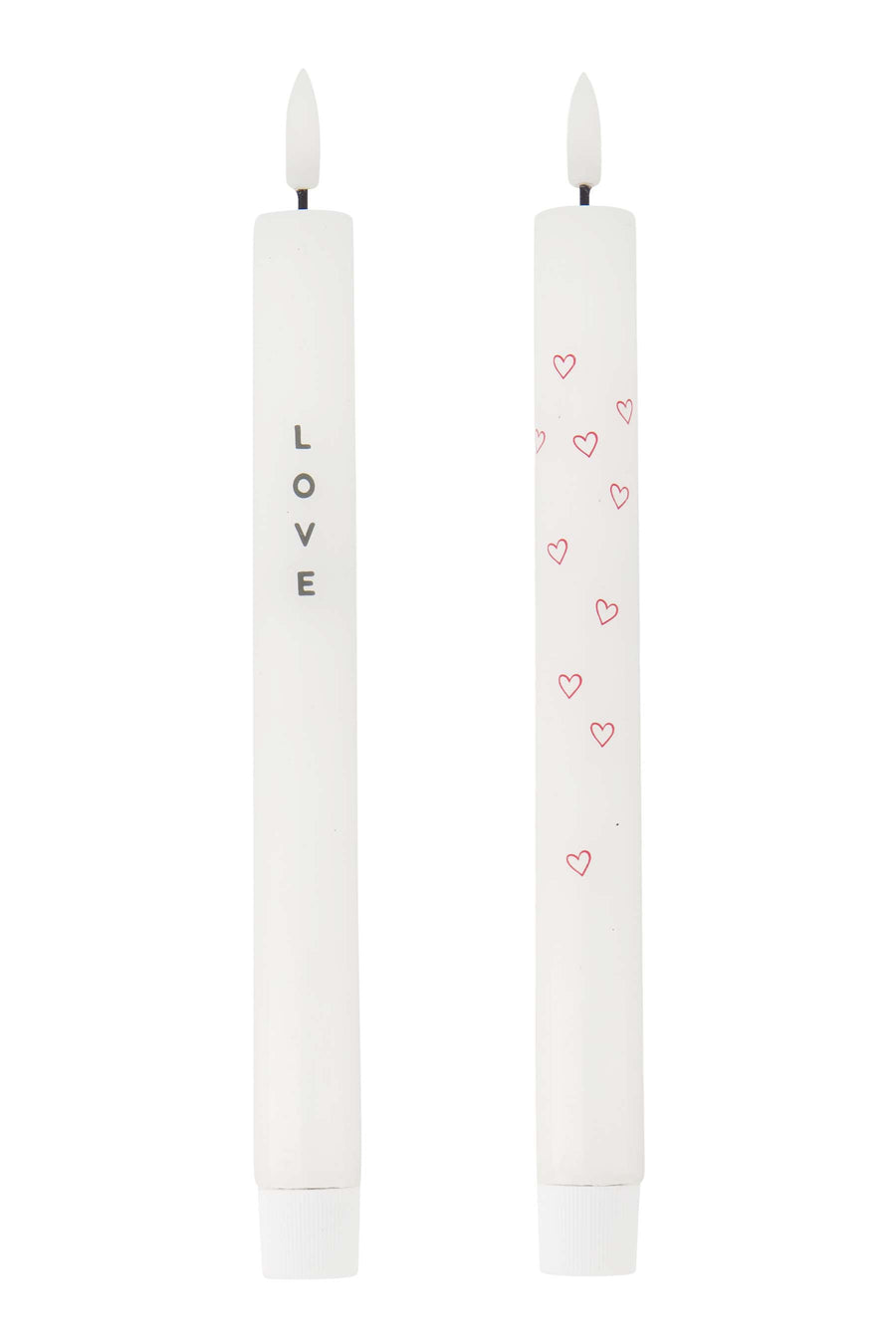 2er-Set led-Kerzen Liebe weiß/grün/rot | weiß/grün/rot