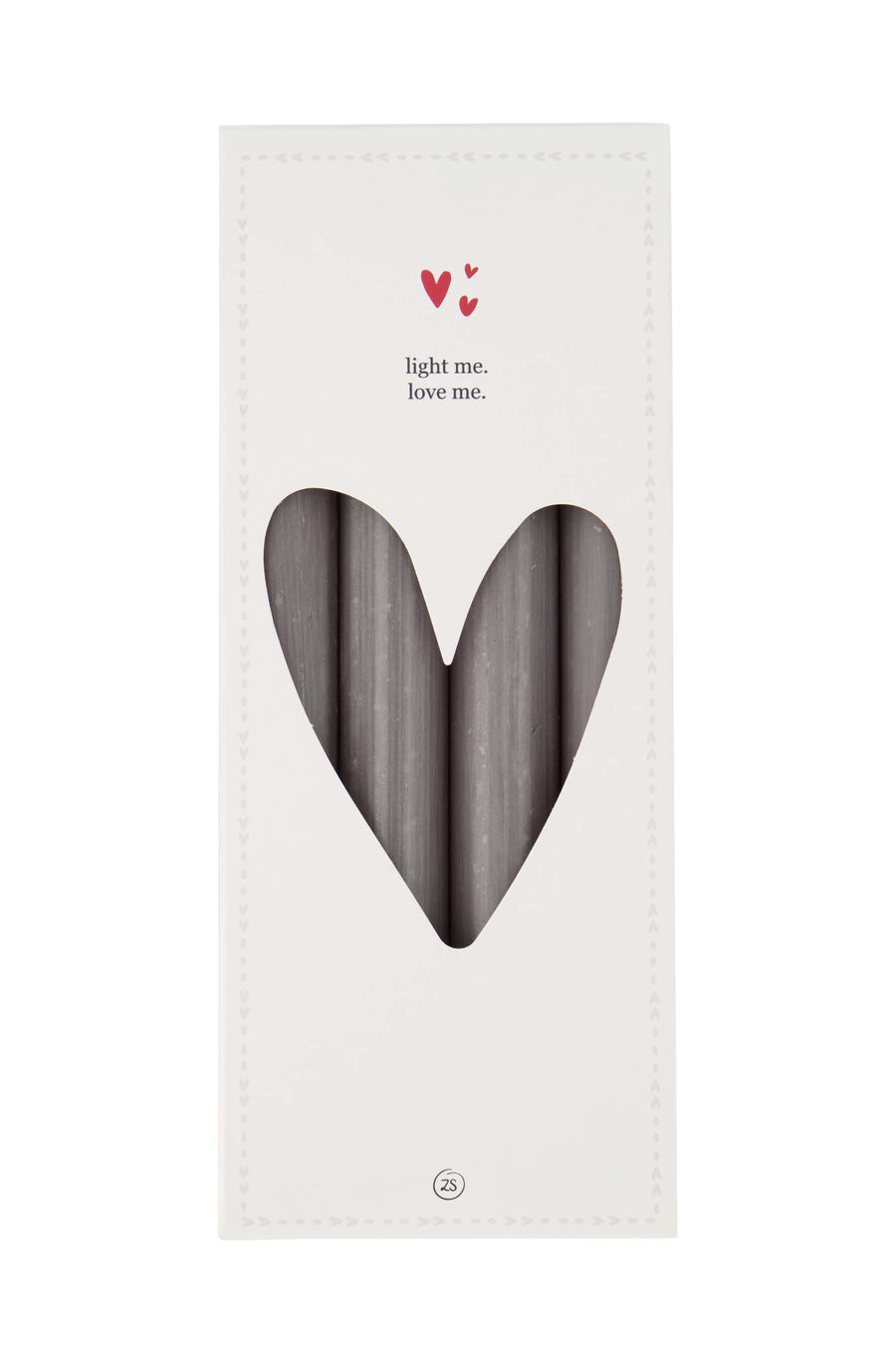 4er-Set rustikale Kerzen 20cm | grau-grün