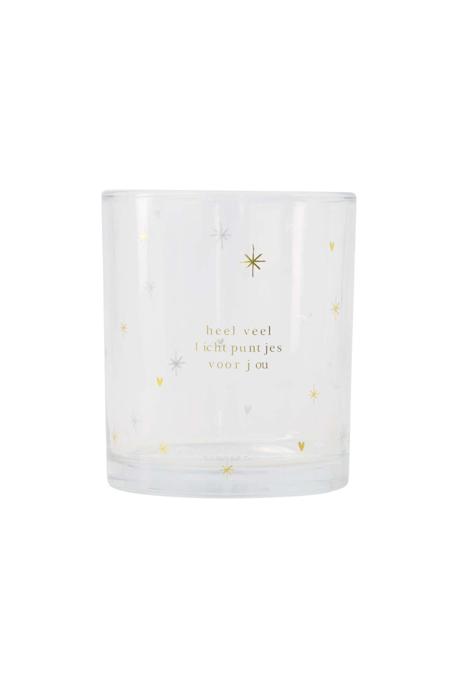 Teelichthalter Glassterne transparent/gold | transparent/gold