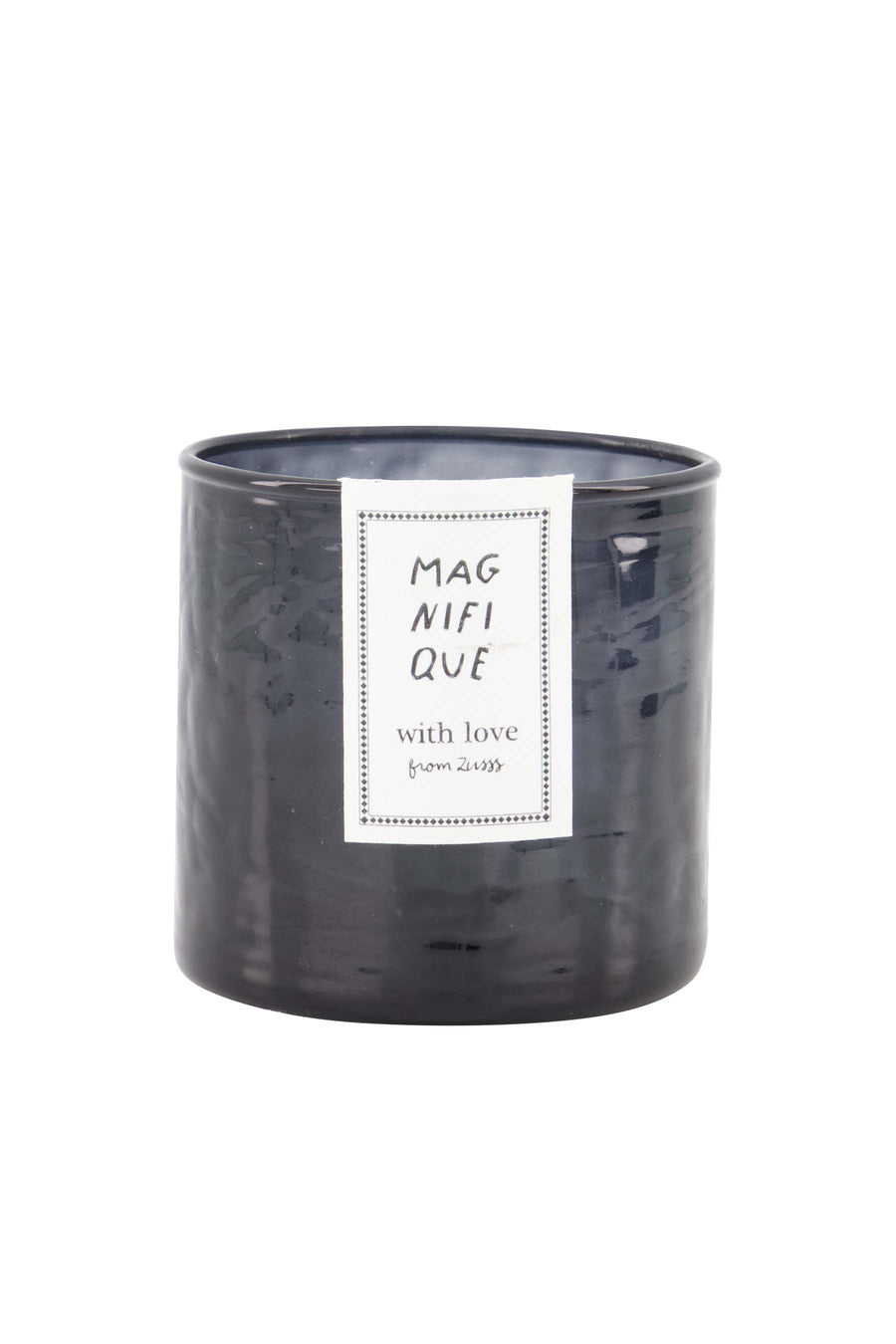 Teelichthalter gehämmertes Glas S anthrazitgrau | anthrazitgrau