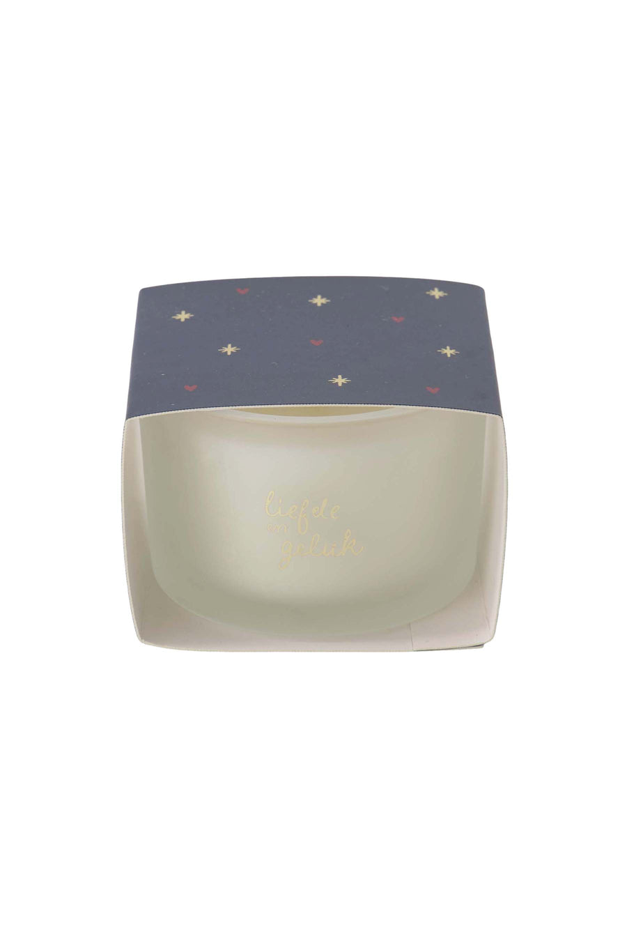 Duftkerze in Verpackung Liebe und Glück dunkelblau/gold | dunkelblau/gold
