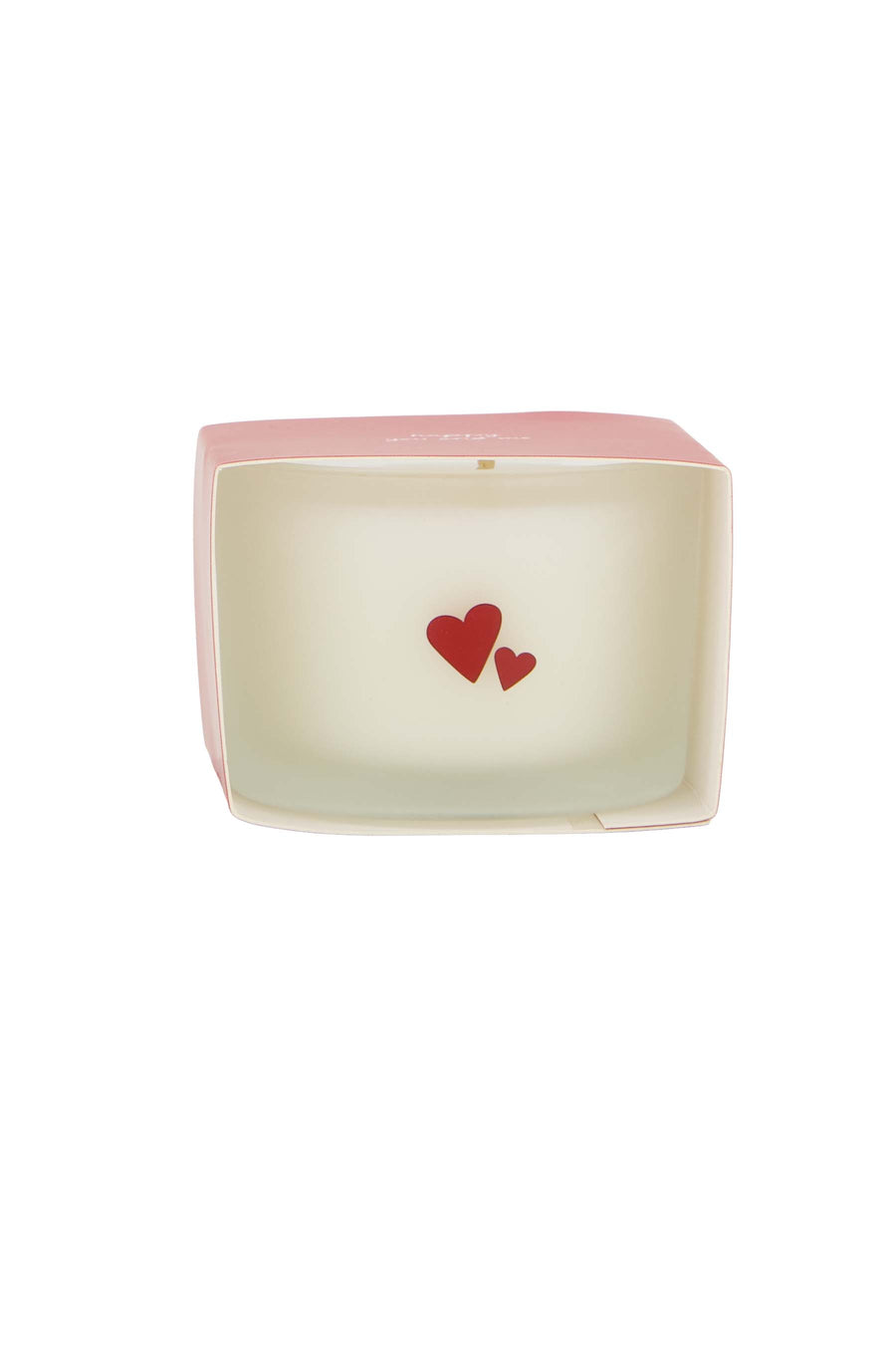 Duftkerze in Verpackung happy you and me weiß/rot | weiß/rot