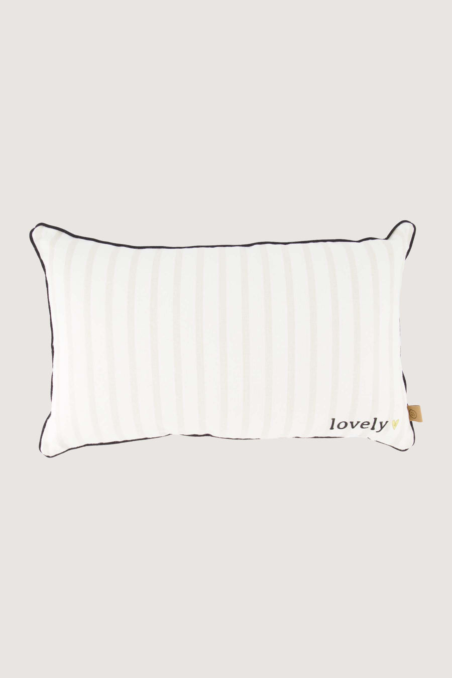 Kissen Streifen Lovely 50 x 30 cm | Off-White/Sand