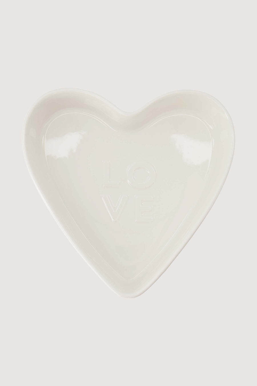 Ofenform Keramik Herzform Love groß | weiß