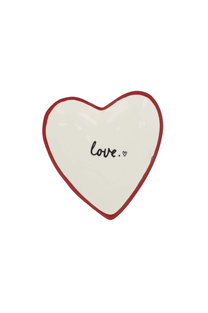 Teespitze Herz Liebe weiß/rot | weiß/schwarz/rot