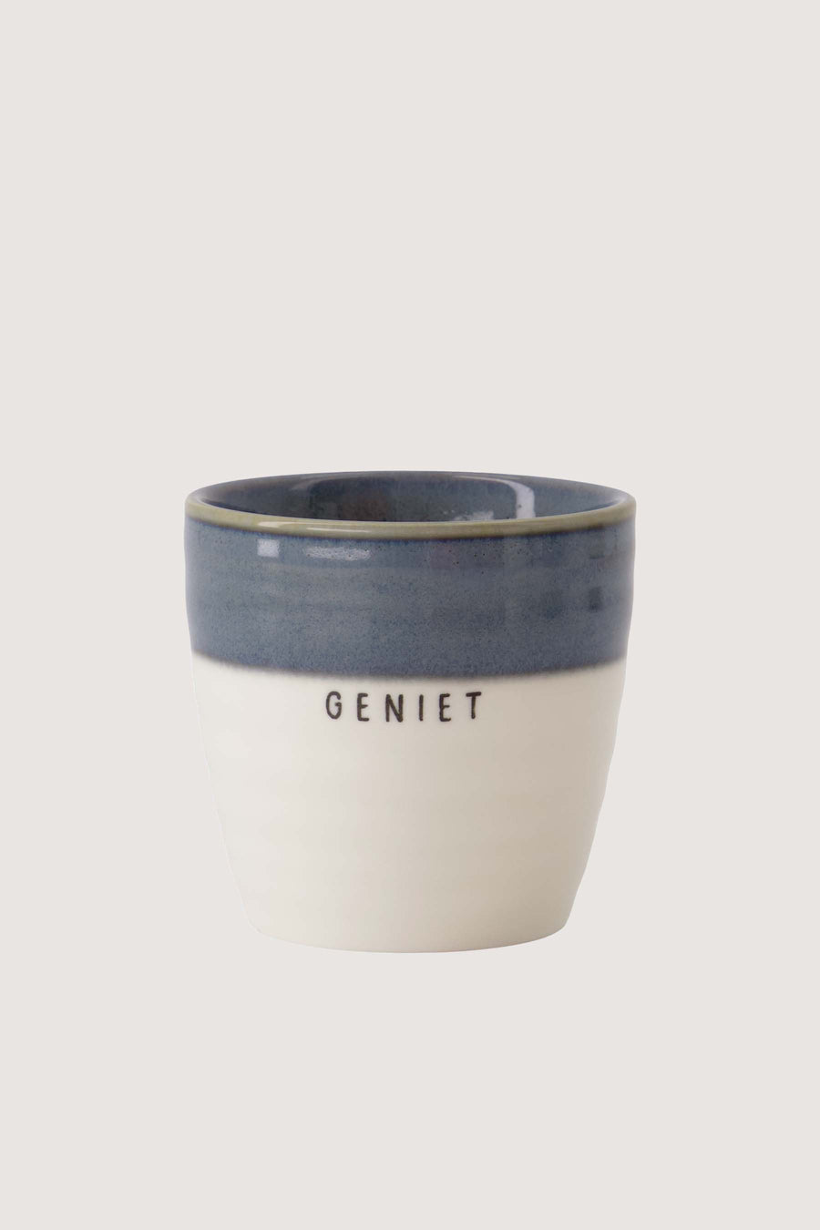 Espressotasse Genießen | Weiß/Blau