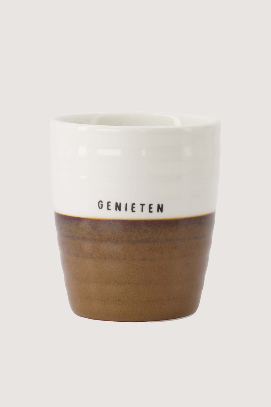 Kaffeetasse genießen | weiß / braun