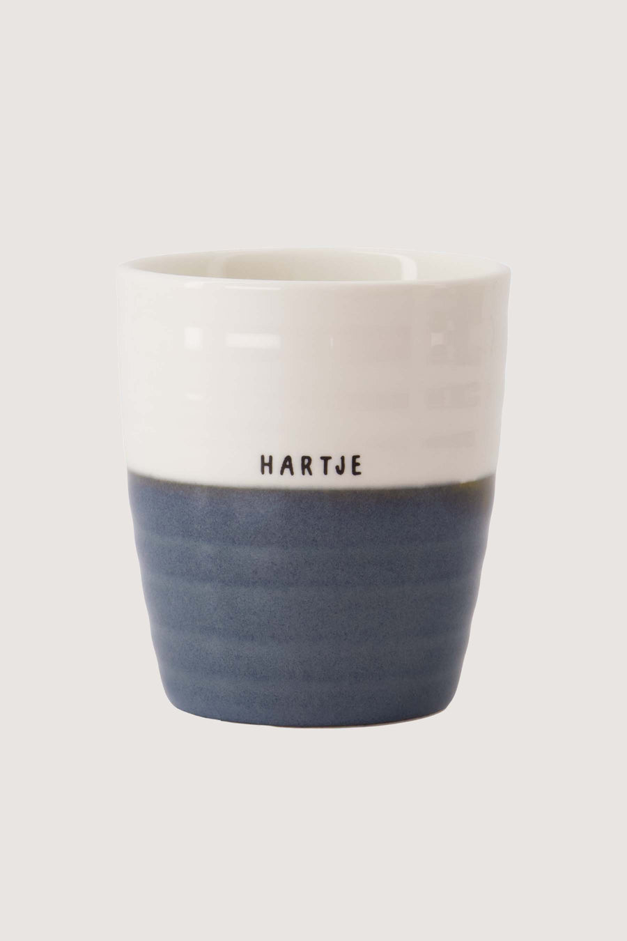 Kaffeetasse Herz | weiß / blau