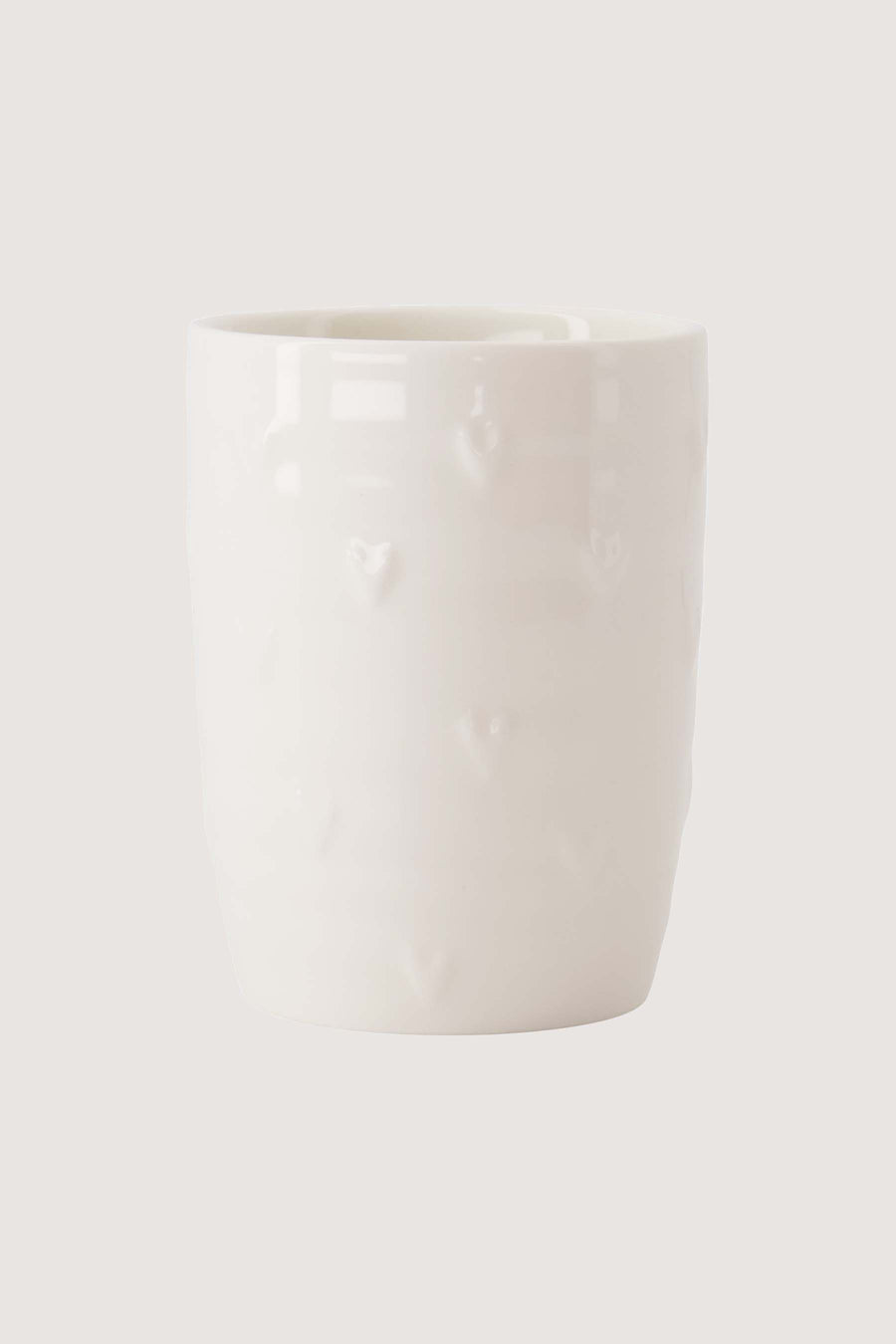 Kaffeetasse mit Herzen | weiß