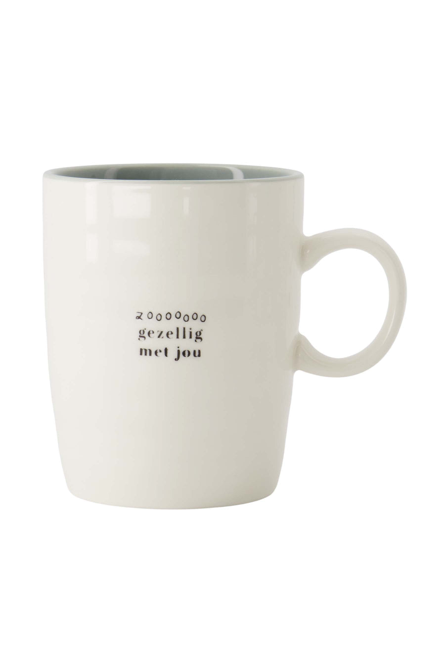 Teebecher so gemütlich mit dir weiß/grau-blau/schwarz | weiß/grau-blau/schwarz