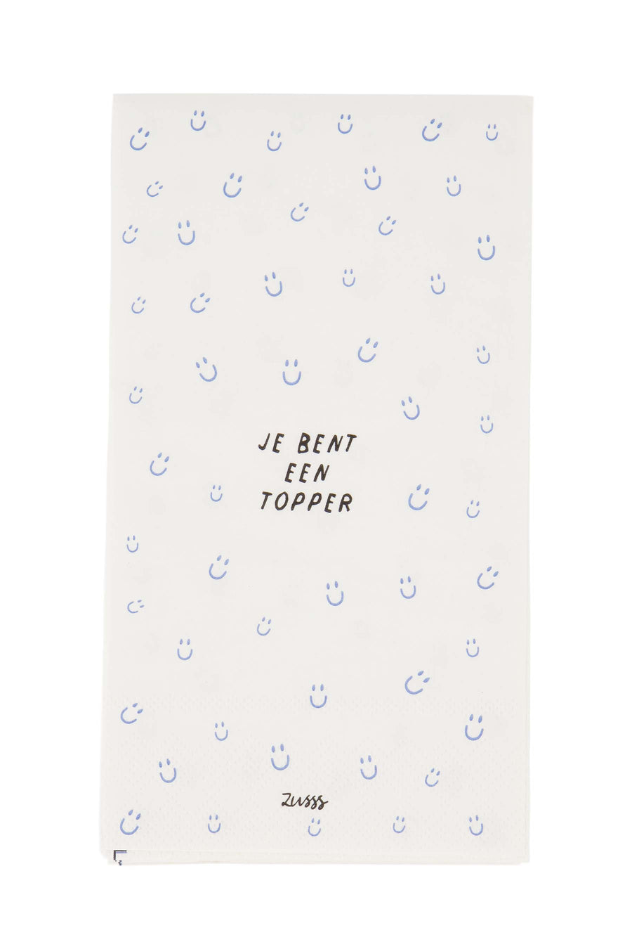 Servietten Rechteck Topper weiß/blau | weiß/blau