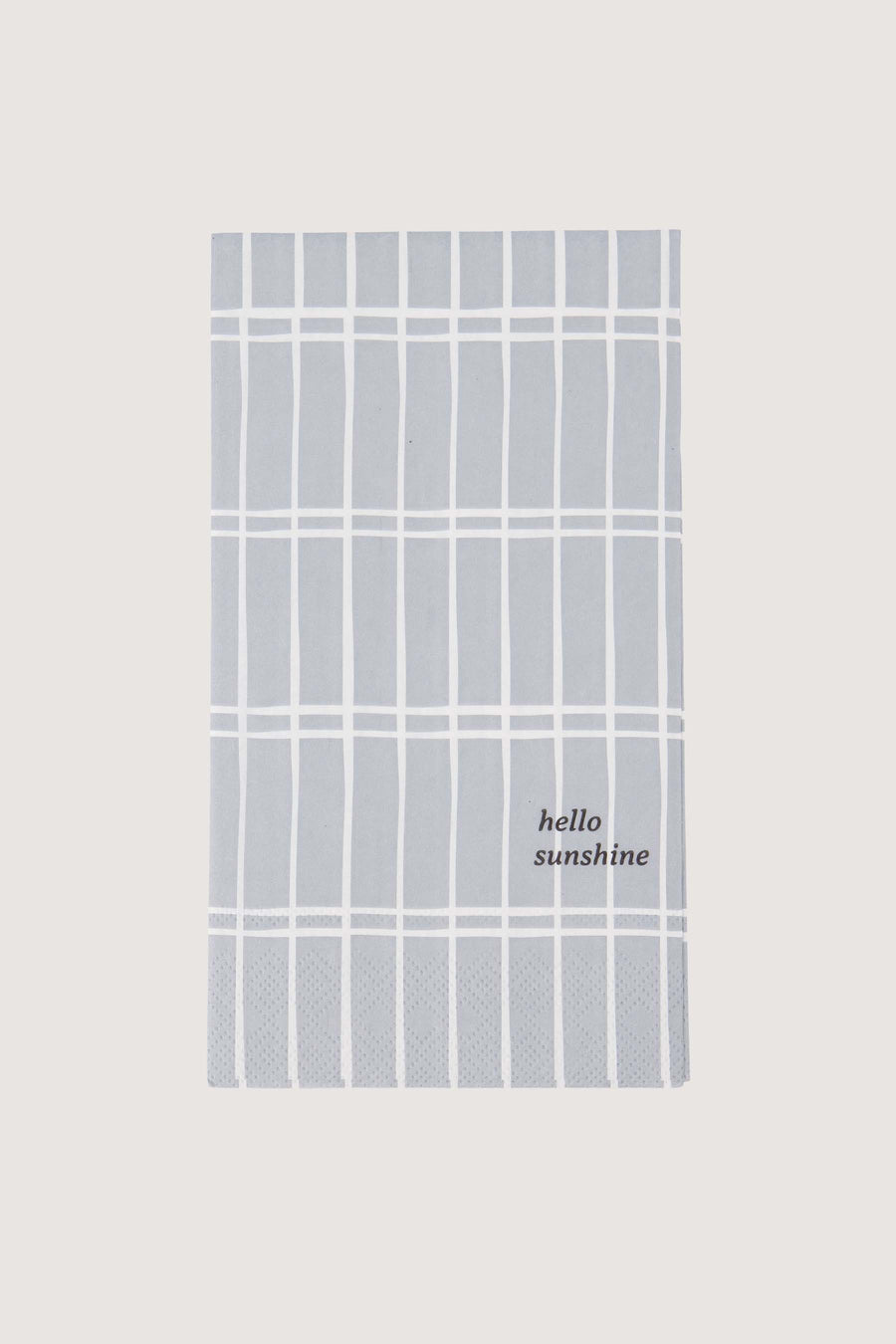 Servietten rechteckig Karo Hello Sunshine | Graublau / Gold
