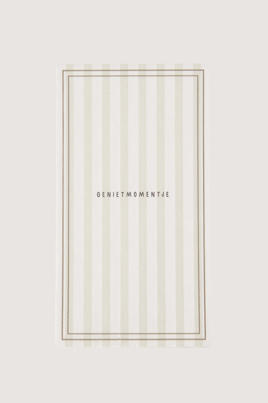 Servietten, rechteckig, gestreift, Genussmoment | weiß / sandfarben / braun