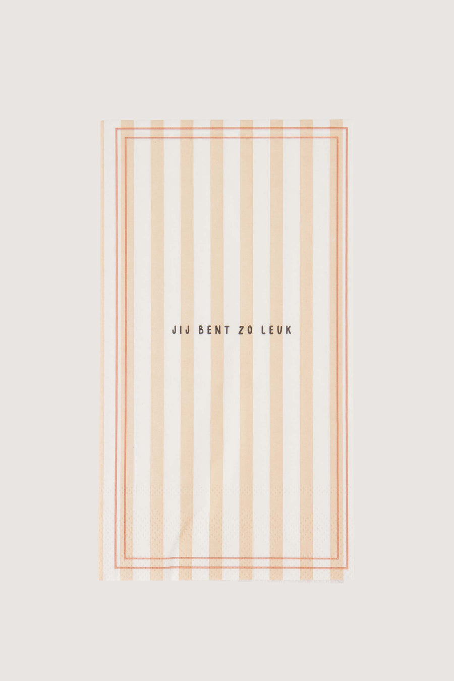 Servietten, rechteckig, gestreift, „Du bist so süß“ | weiß/rosa