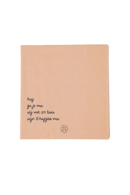 Servietten 12.5x12.5cm | lachs / blau