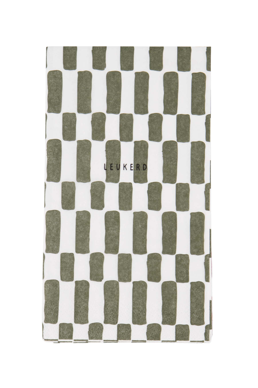 Servietten Rechteck leukerd weiß/dunkelgrün | weiß/dunkelgrün