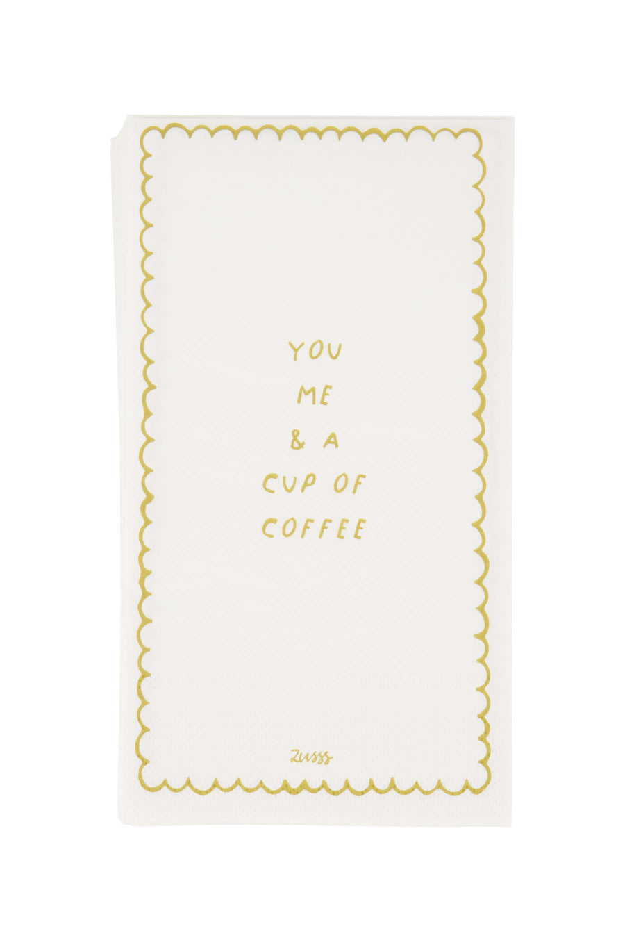 Servietten Rechteck Du mich weiß/gold | weiß/gold