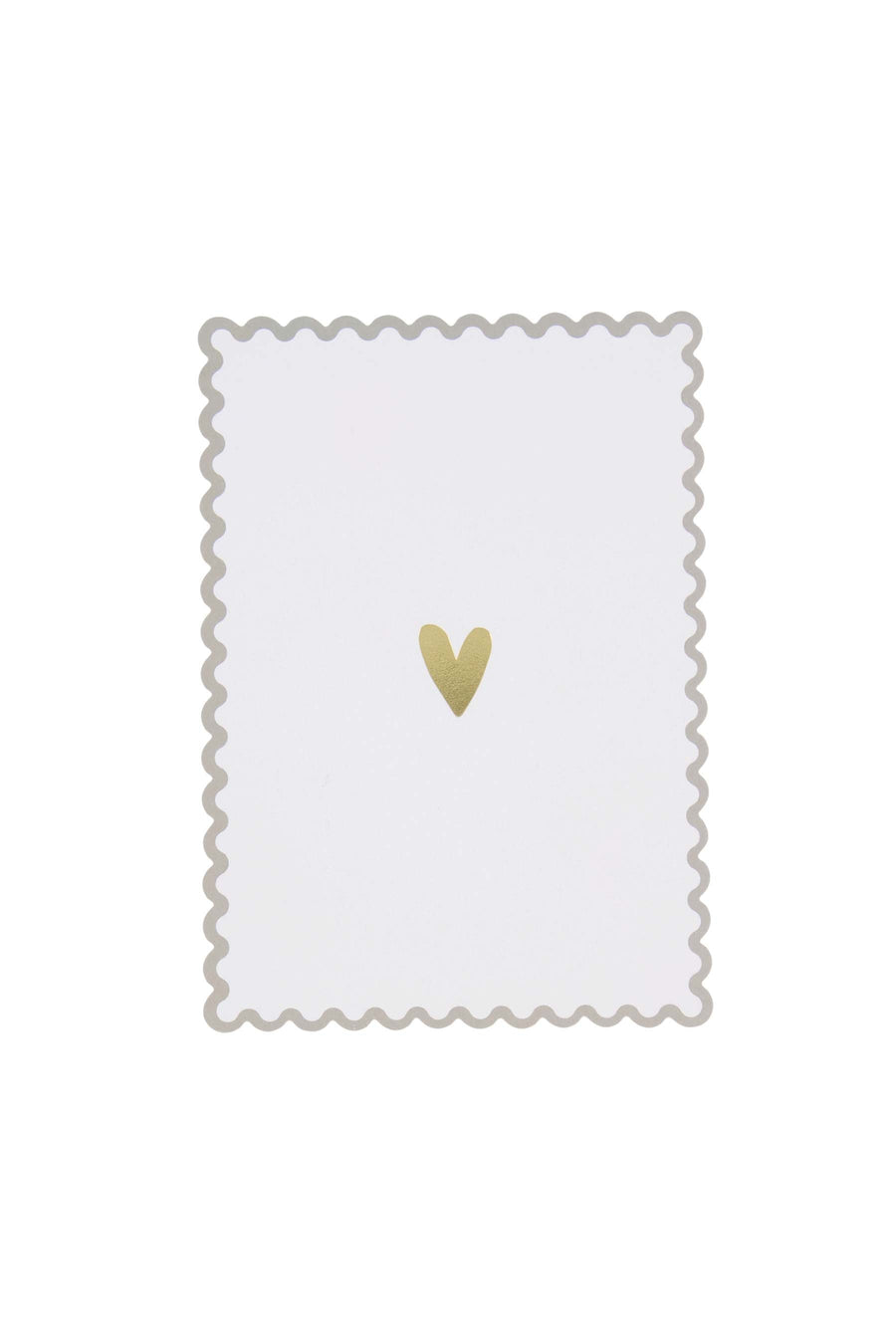 Postkarte | weiß / gold