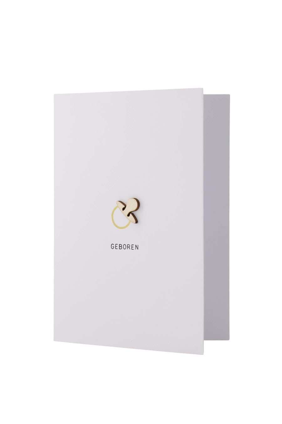 Wunschkarte mit Holzsauger | weiß