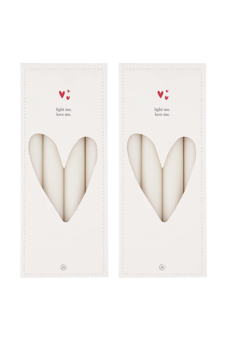 Set mit 8 rustikalen Kerzen Offwhite