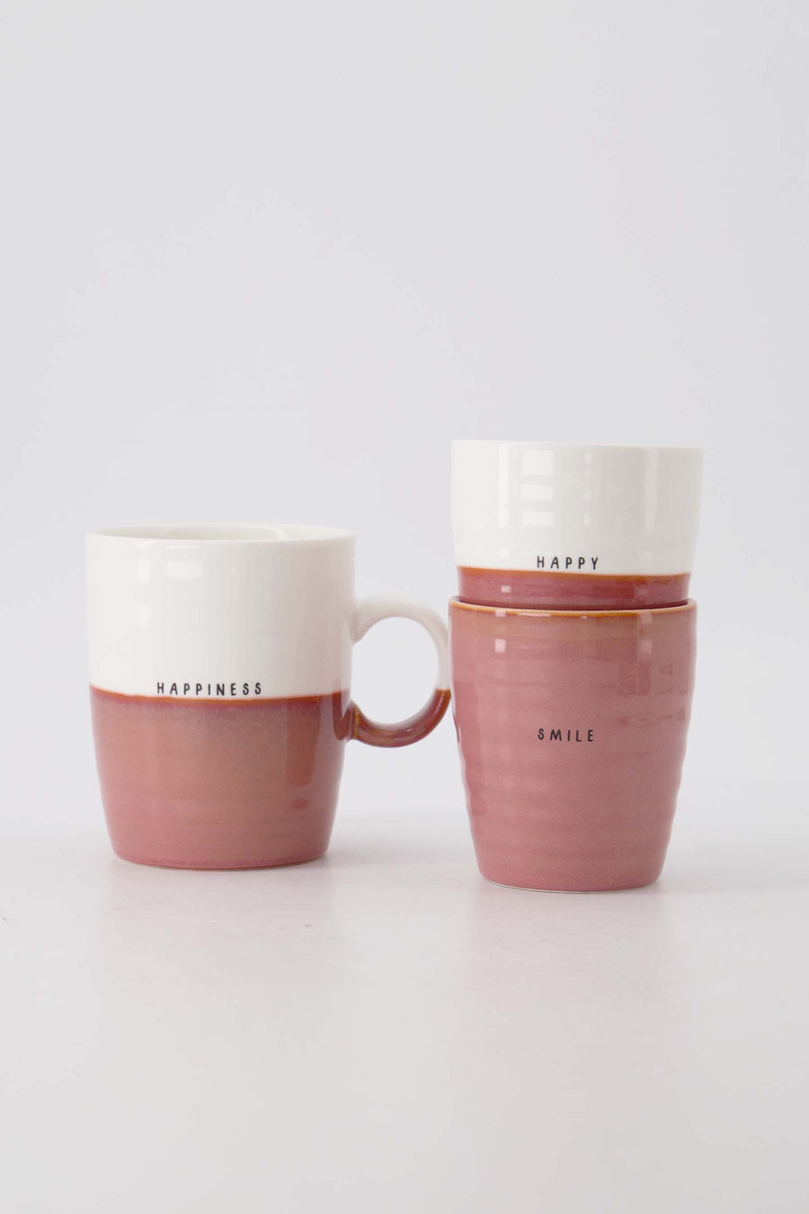 3er Set Becher weinrot