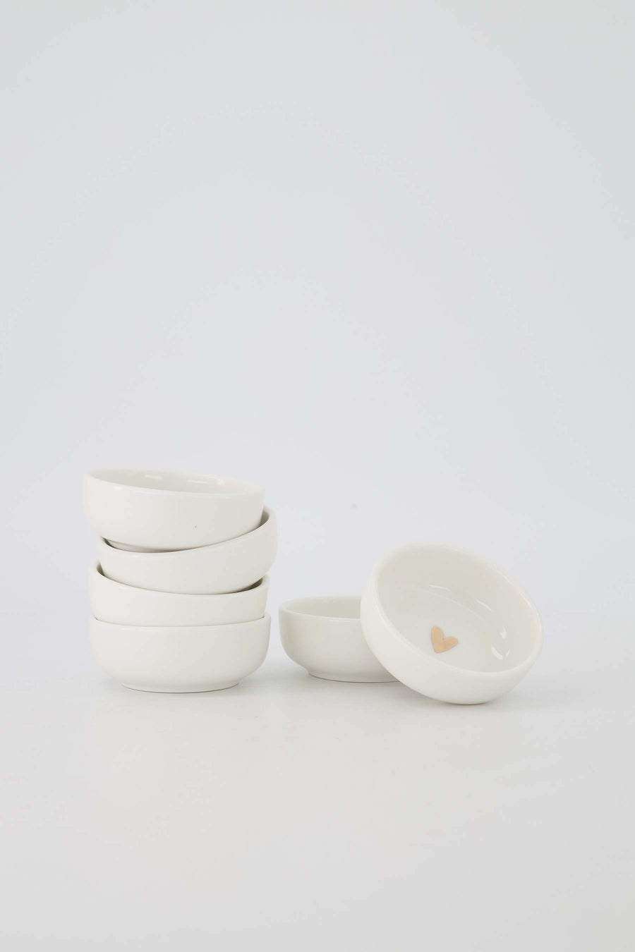 6er Set Dipschalen Goldherz