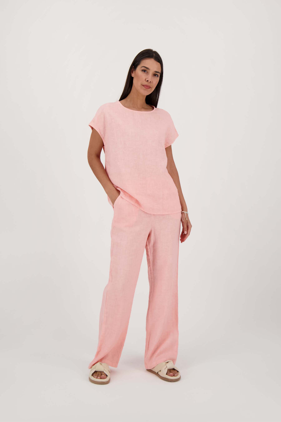 Leinenhose | rosa