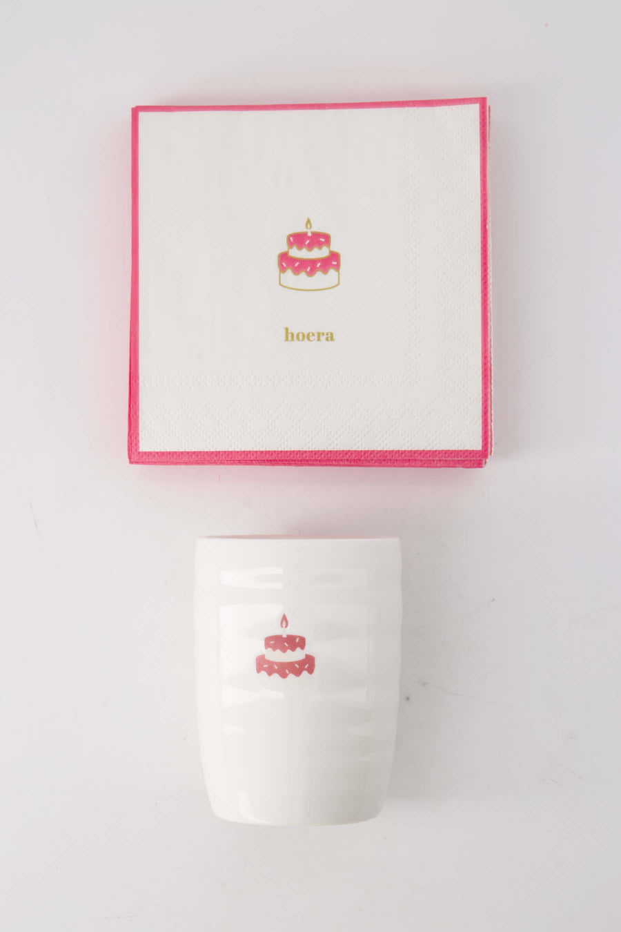 Set Torte weiß/rosa