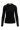 Basic-Ripp-Rundhals-Top mit Stretch | schwarz