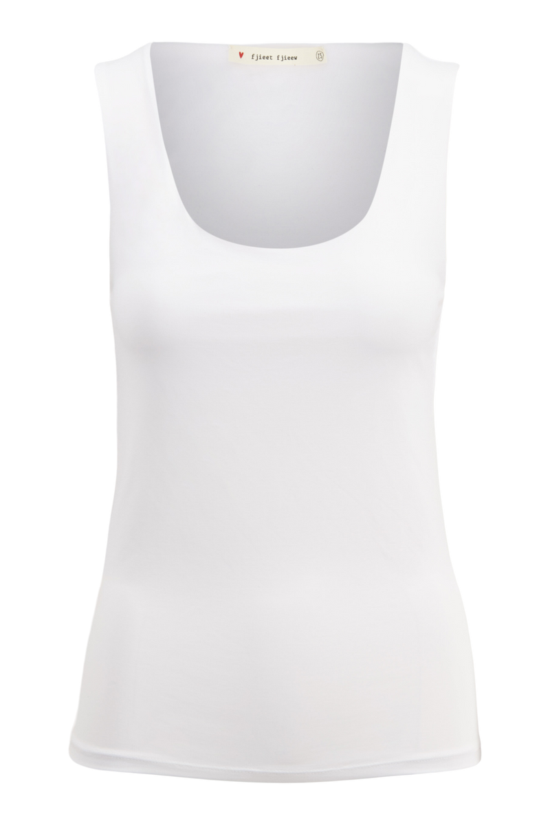 Basic-Singlet mit Stretch | off white