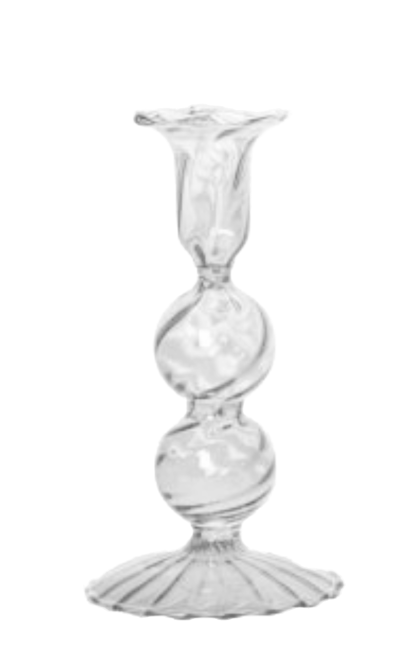 Kerzenhalter Glas konvex L | transparent