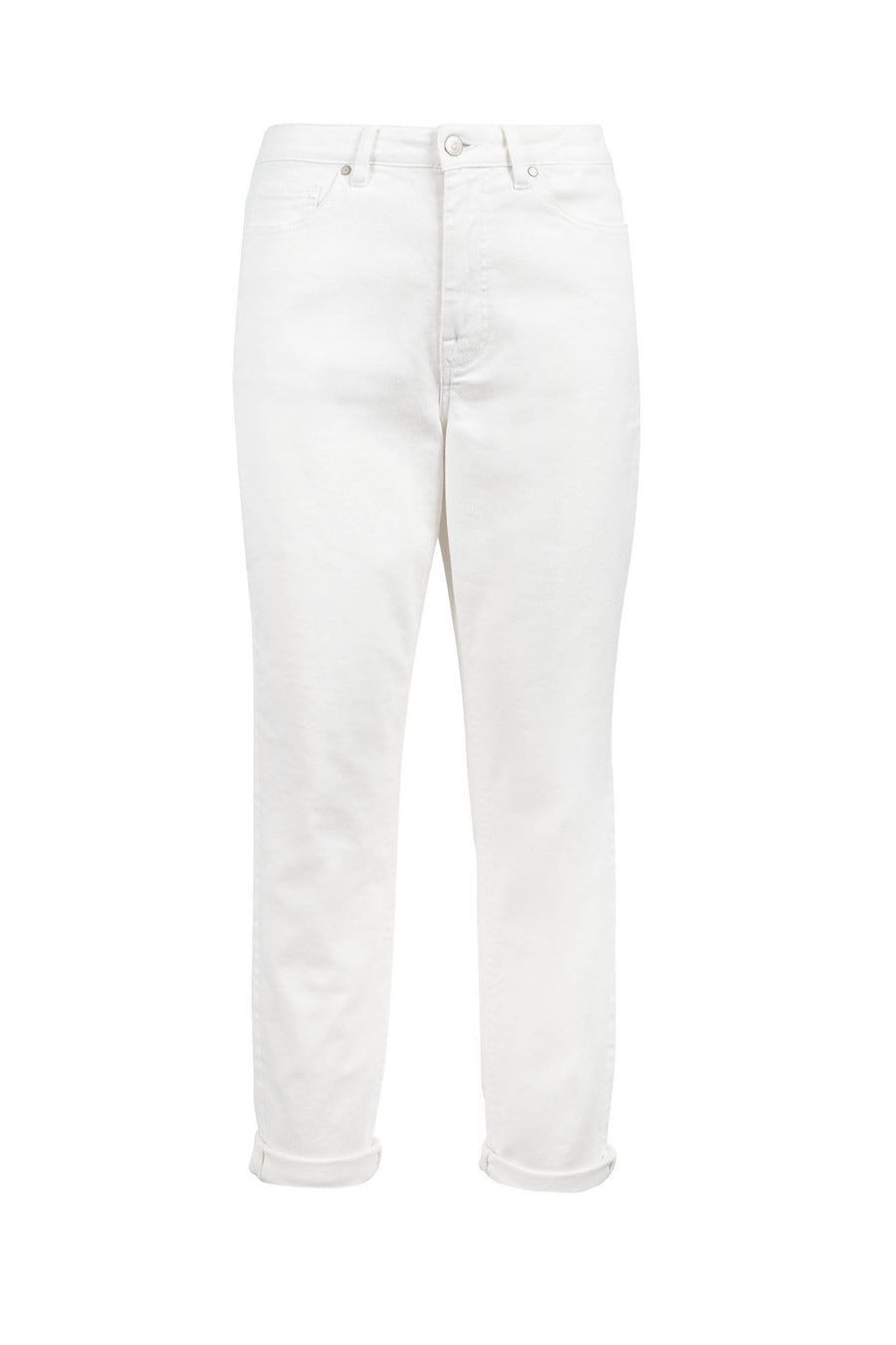 Jeans mit hoher Taille | ecru