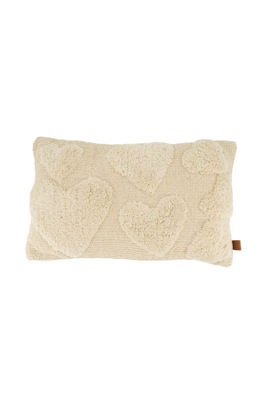 Kissen Herzen 30x50cm ecru | ecru