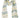 Schal mit Streifen und Nahtlinie | Kit / grau-blau / off-white-Zusss